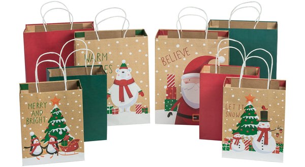Customized assortment of medium and large gift bags - own designs available