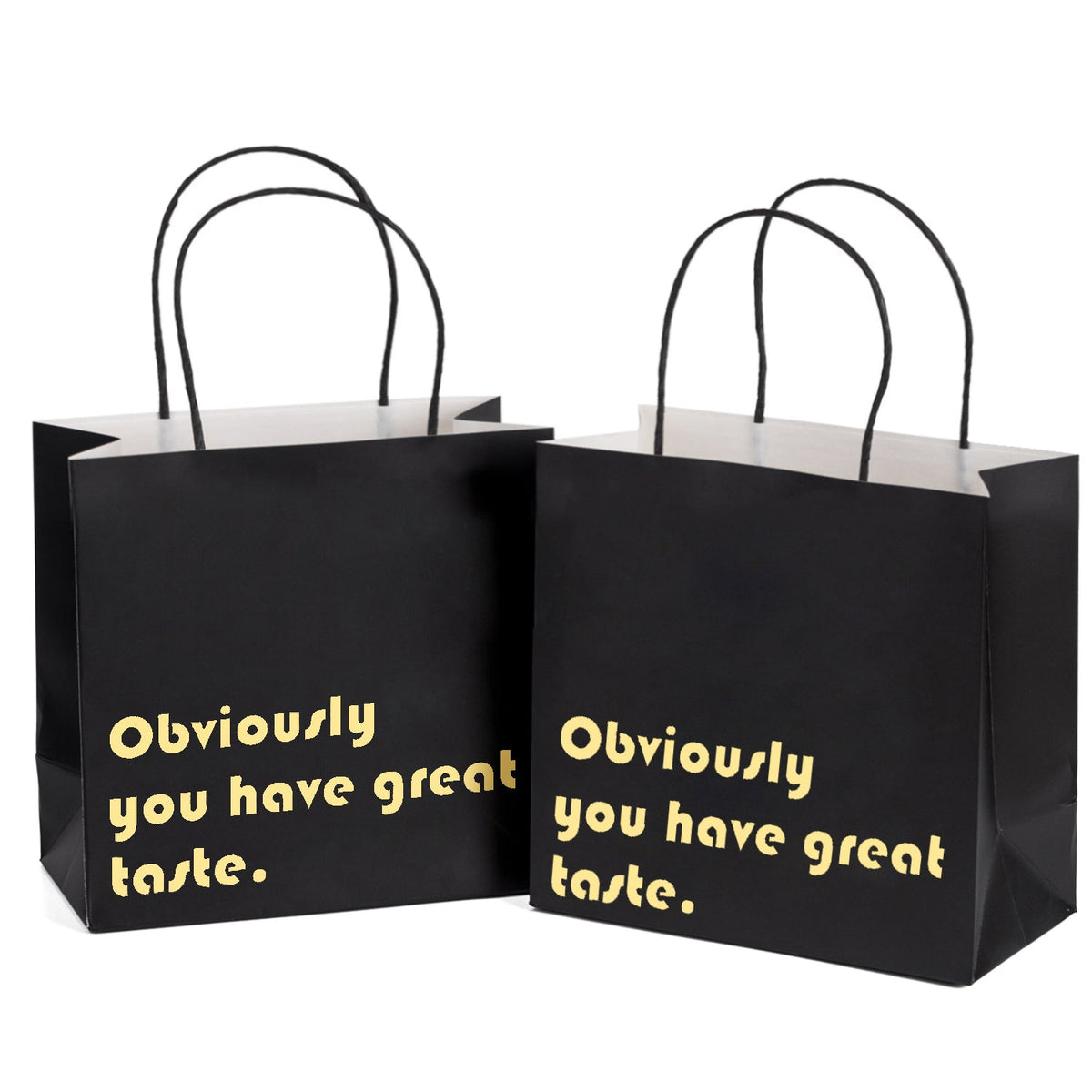 Obviously You Have Great Taste Gift Bag 12 Pack 10x5x10-Black Gold –  Vietnam gift packaging manufacturers