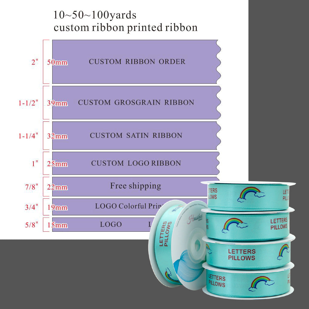 Custom Multicolor Ribbon Printed Satin Tape Personalized Wedding Decor ...