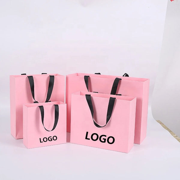 Custom Boutique Paper Bags, Shopping Bag with Handles, Clothes Merchandise Boutique Retail Bags, Party Bag, Handle Bags, Wedding Bag
