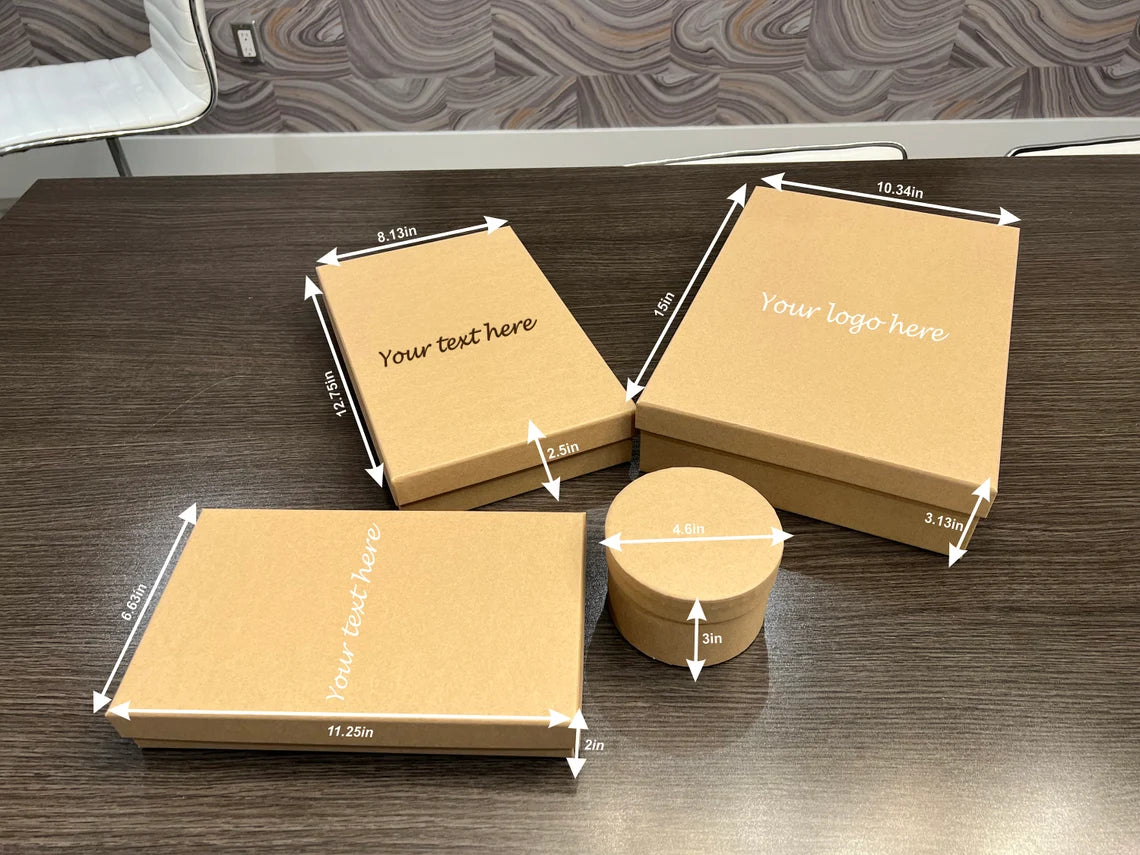Kraft Box / Custom Text Or Logo Printing On The Box / Storage Box / Gift Box / Round Box