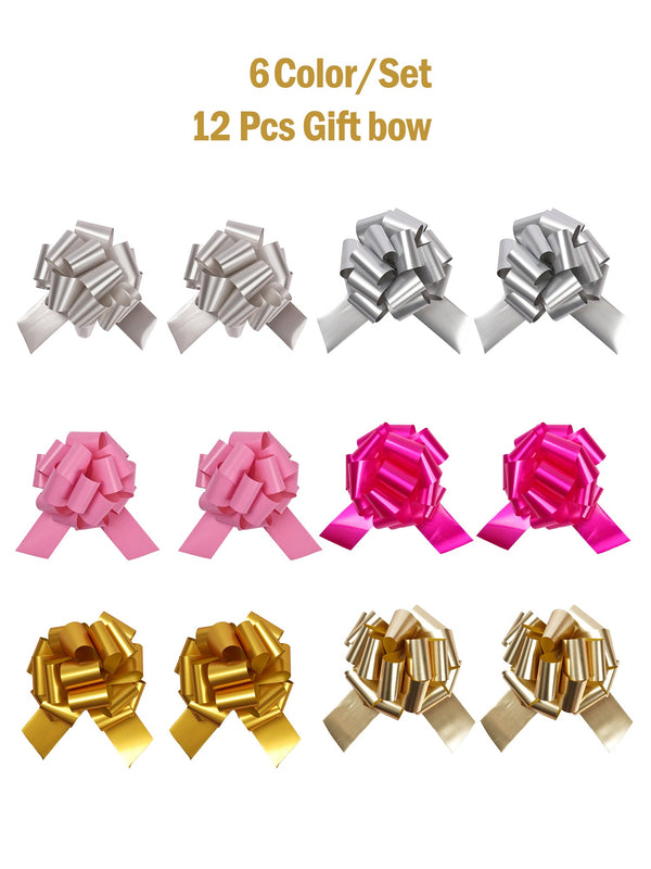 5" Pull Bows Bundle - 12 Pieces
