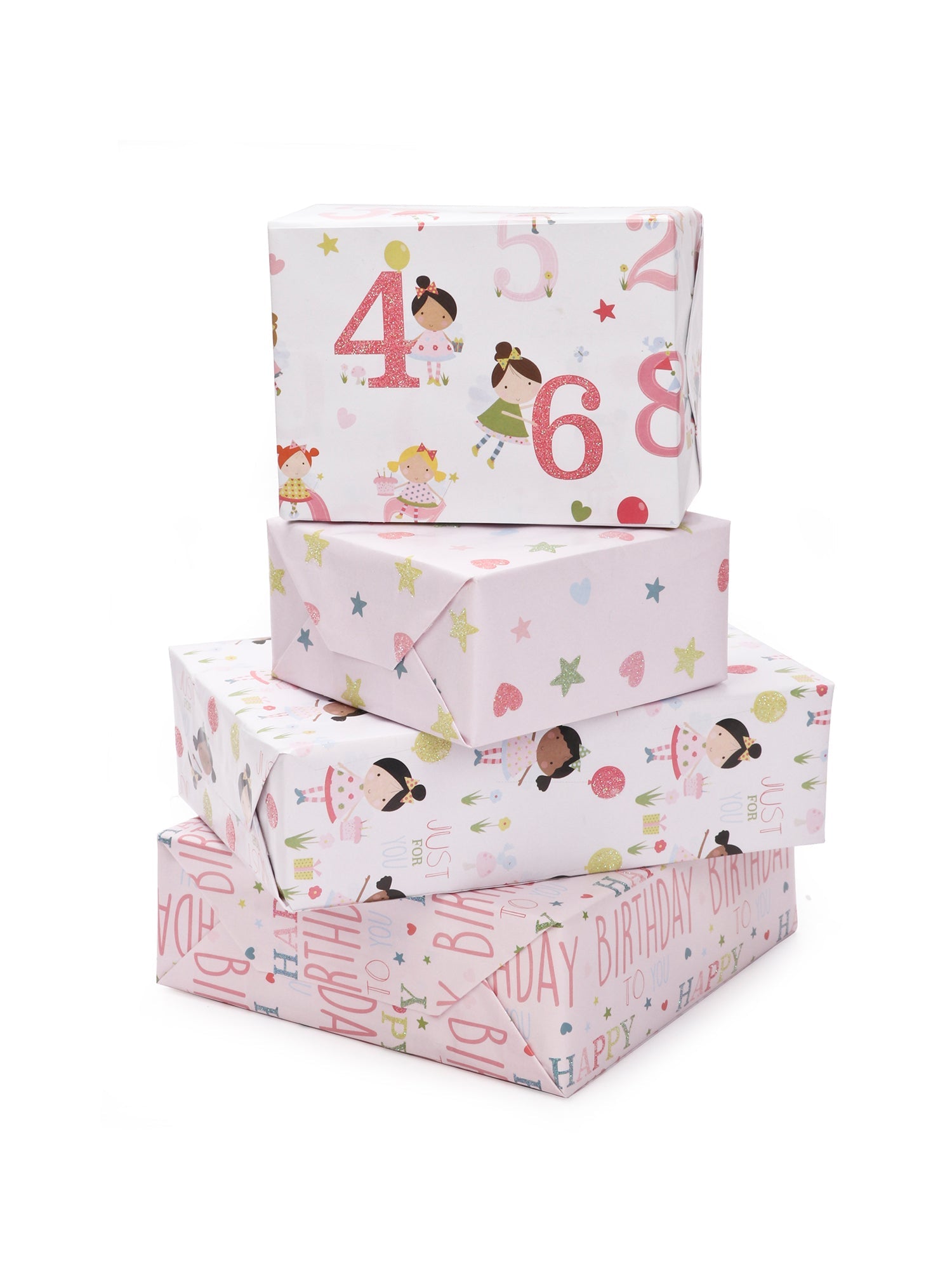 Birthday Girl Glitter Gift Wrap Bundle