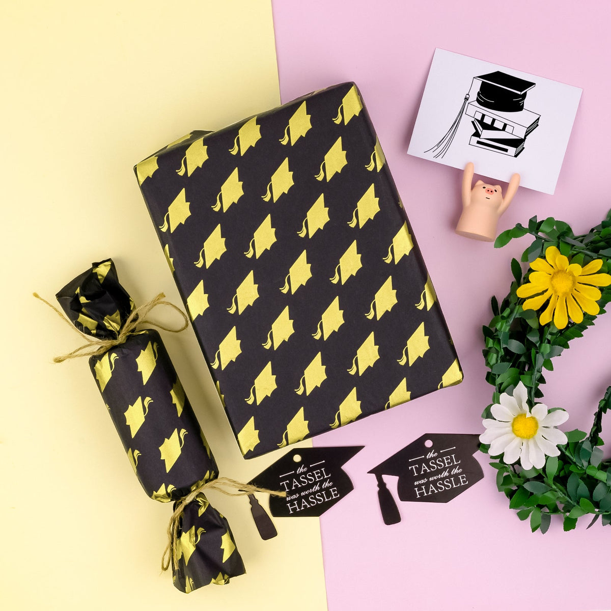 Wrapping Tissue Paper - 25 Sheets Trencher Cap Print Paper Bulk for Gr ...