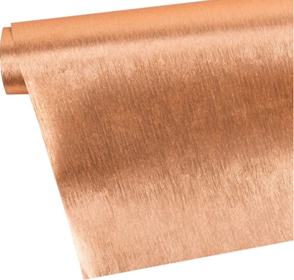 Metallic Brushed Wrapping Paper Roll - Copper with Metallic Shine 30 inch x 33 feet