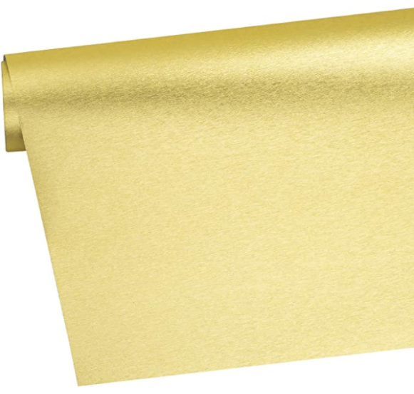 Brushed Metallic Wrapping Paper Roll - Gold with Metallic Shine