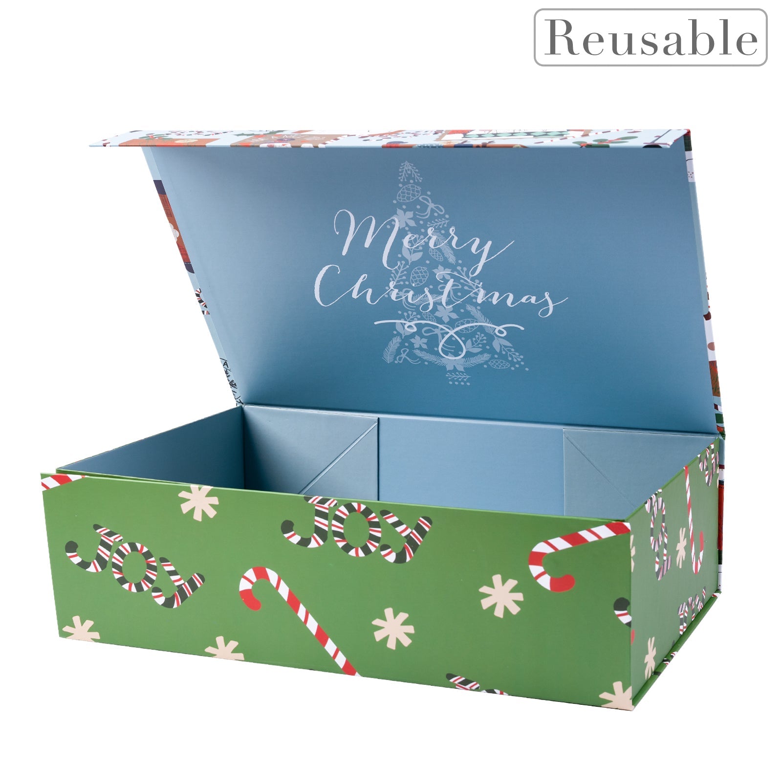 14x9x4.3 inch Collapsible Gift Box with Magnetic Closure - Polar Bear