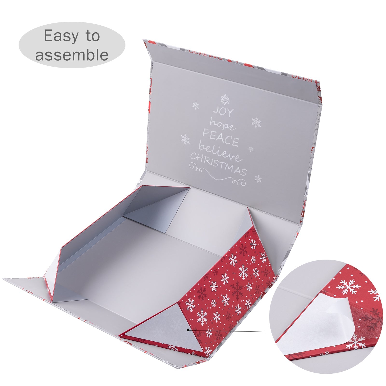 Foldable gift box with magnetic closure