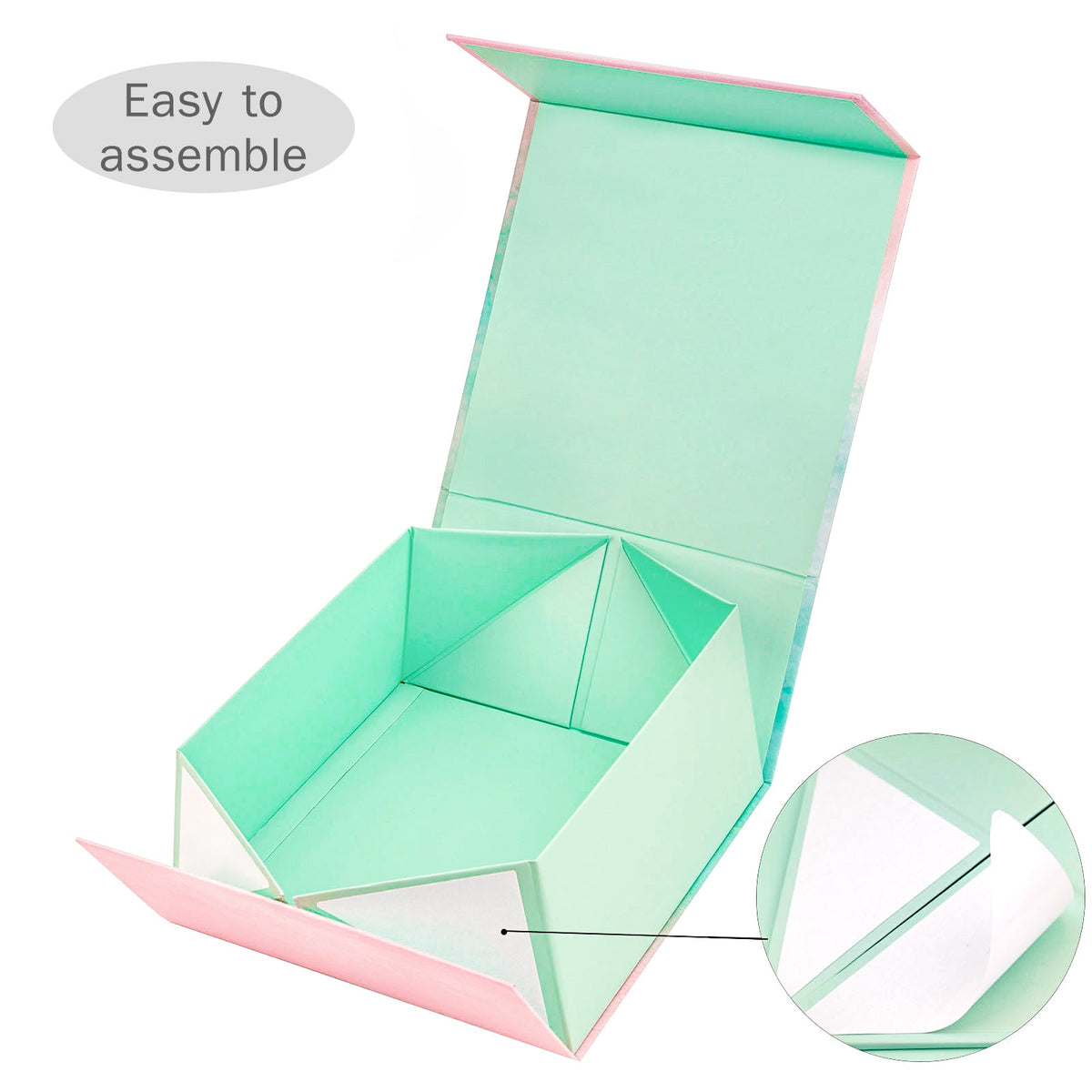 Coloser Box 8x8x4 inch Magnetic Closure Box Watercolor Rainbow – Vietnam gift ...