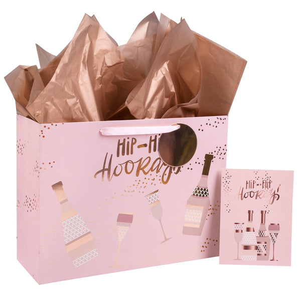 16 inch Extra Large Gift Bag with Gift Card  & Tissue Paper for Wedding/Anniversary
