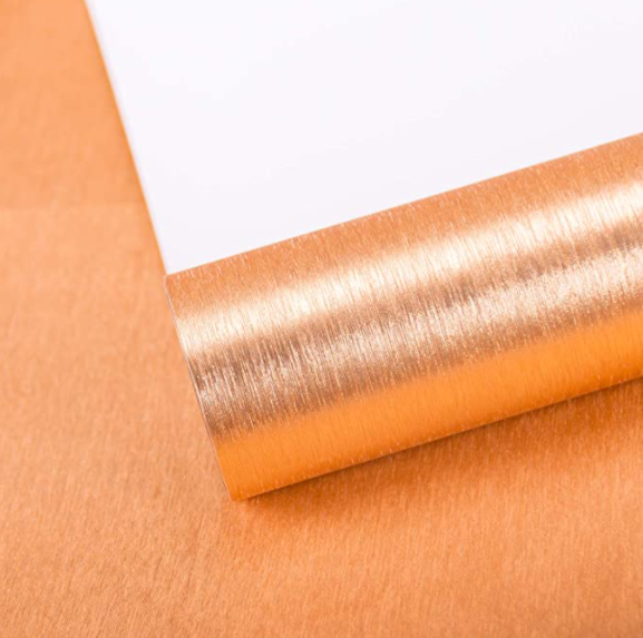 Metallic Brushed Wrapping Paper Roll - Copper with Metallic Shine 30 inch x 33 feet