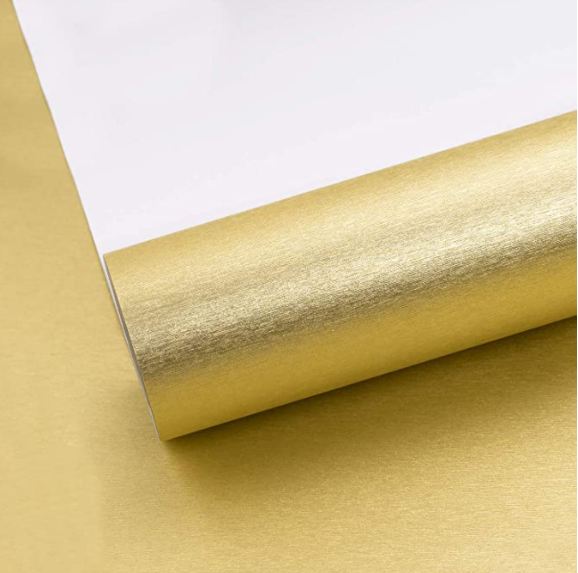 Brushed Metallic Wrapping Paper Roll - Gold with Metallic Shine