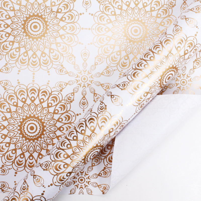Art Deco Wrapping Paper Roll (30" X 10'/Roll) - White/Gold
