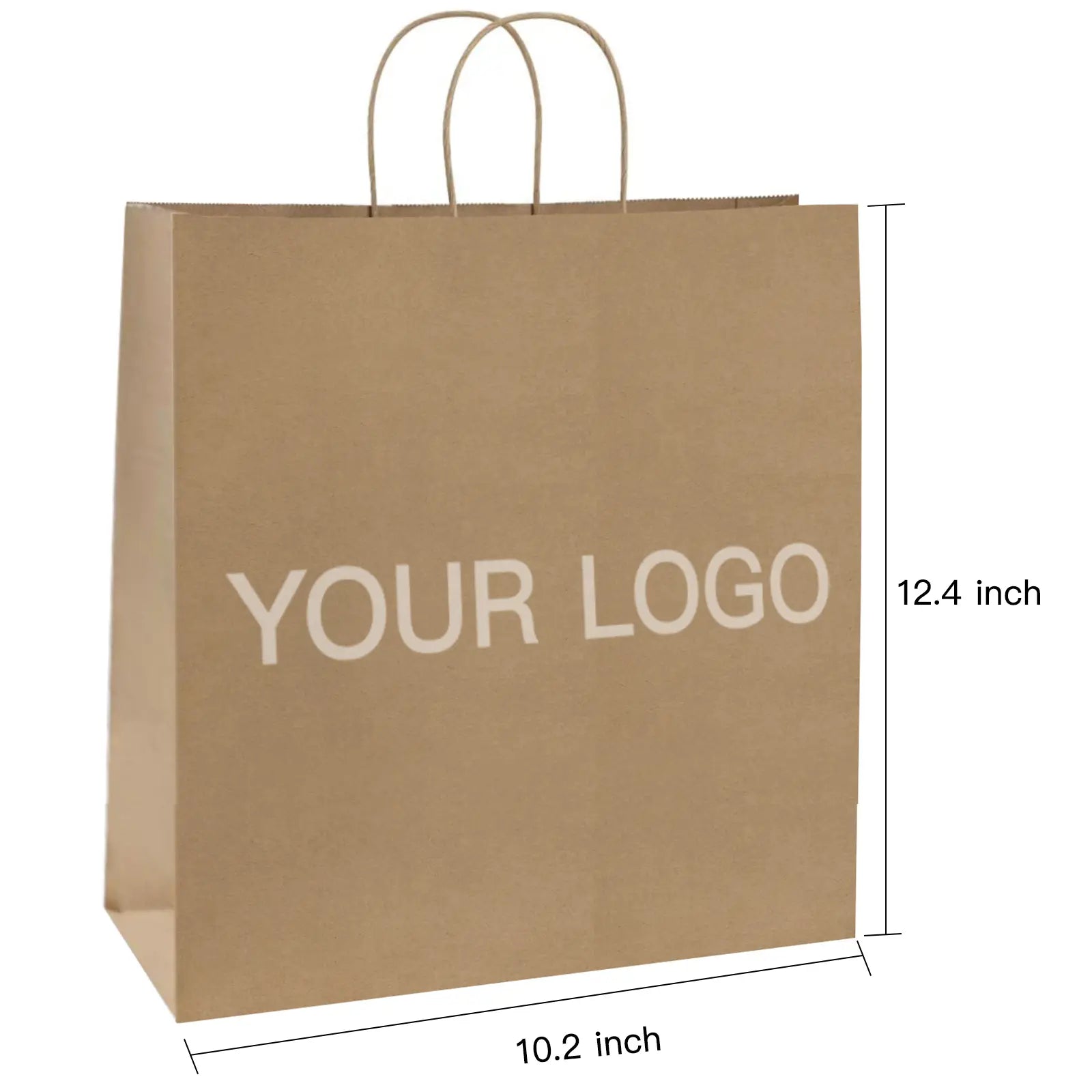 Custom Brown Shopping Bags Kraft Paper Gift Bags-100pcs