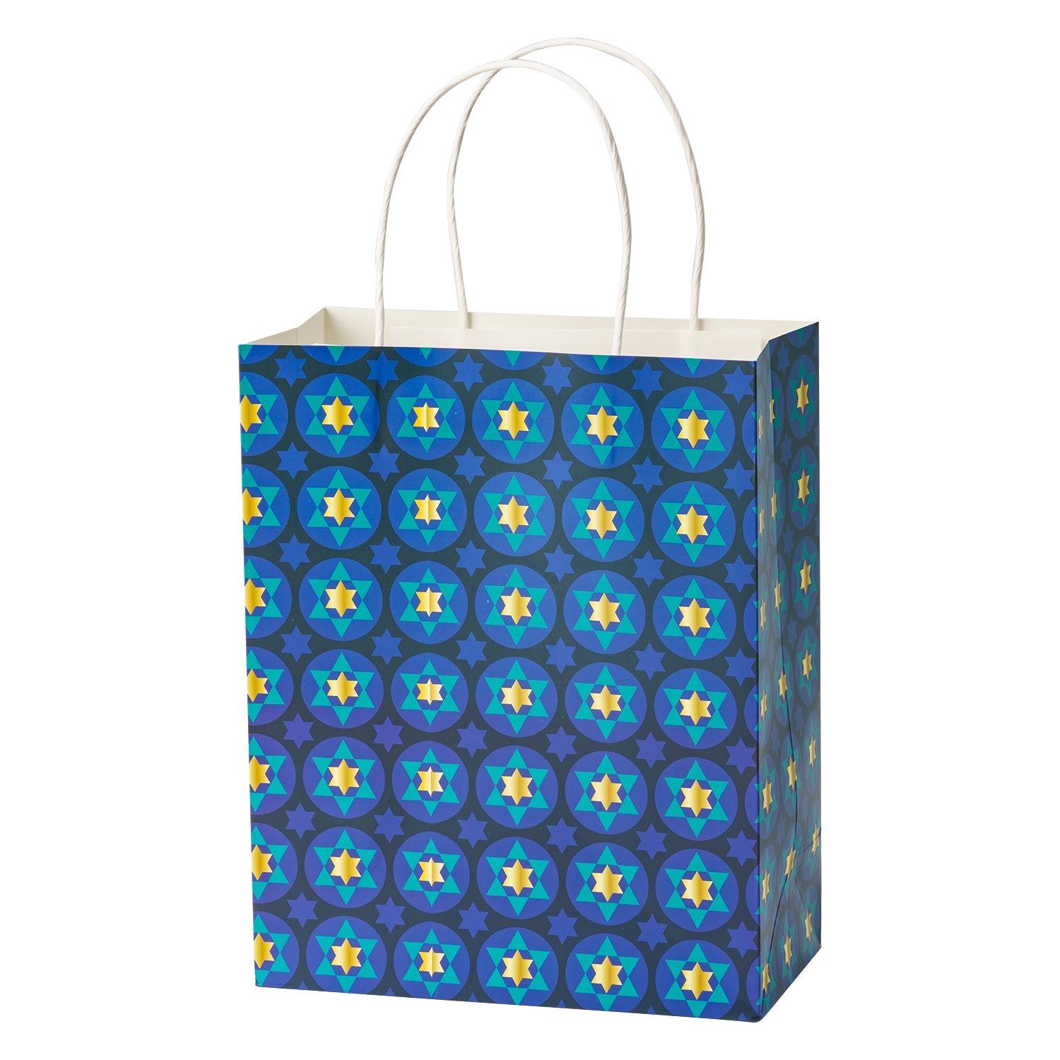 Hanukkah Medium Size Gift Bags 12 Pack 8"x4"x10"- Blue