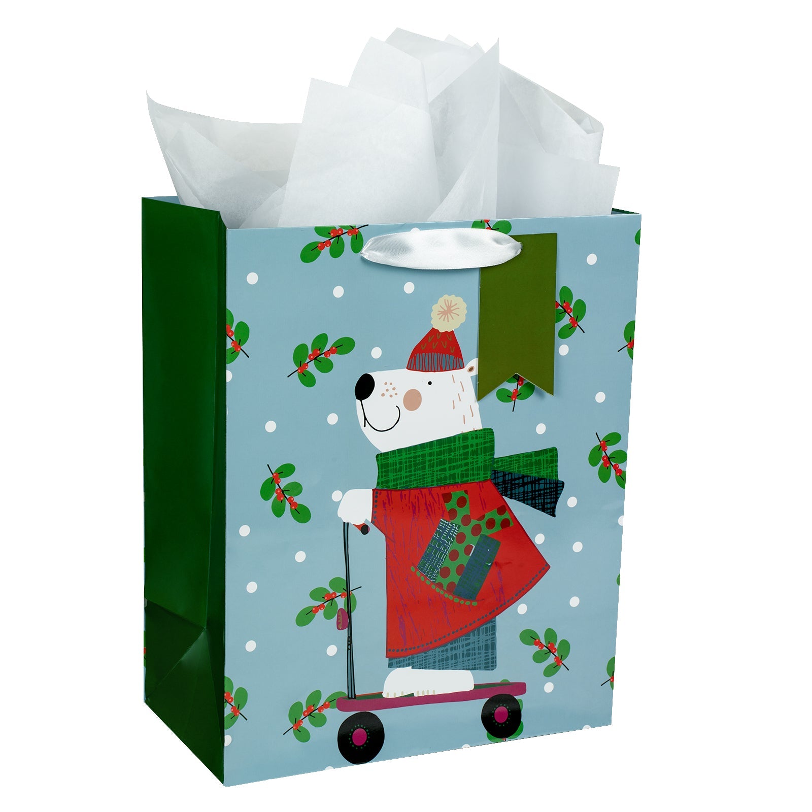 Assort Large Christmas Gift Bag Bear 9 Pack 10"x5"x13"