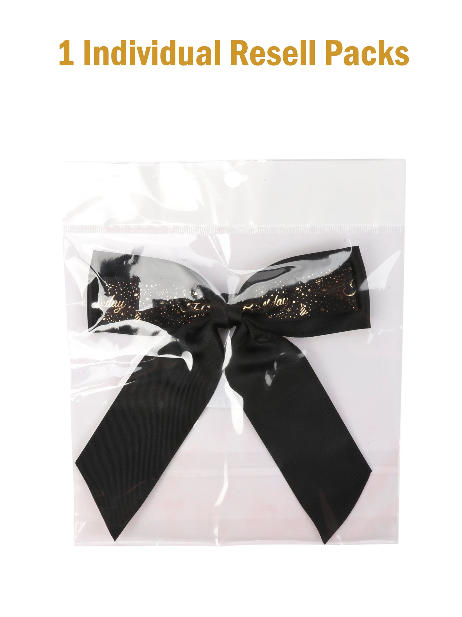 12pcs Black Satin Ribbons Gift Wrapping Supplies Gift Bow Bundle