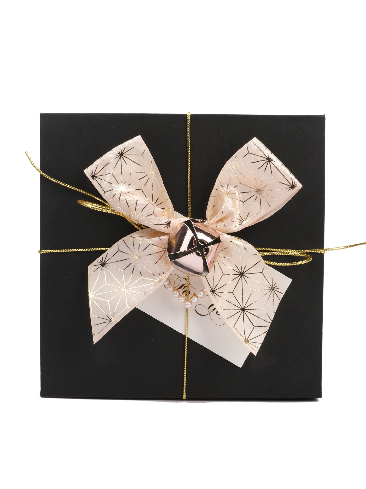 24pcs Gifts Wrapping Collection Gift Bows Bells Gift Box Topper with Gold String for Gifts Wrapping