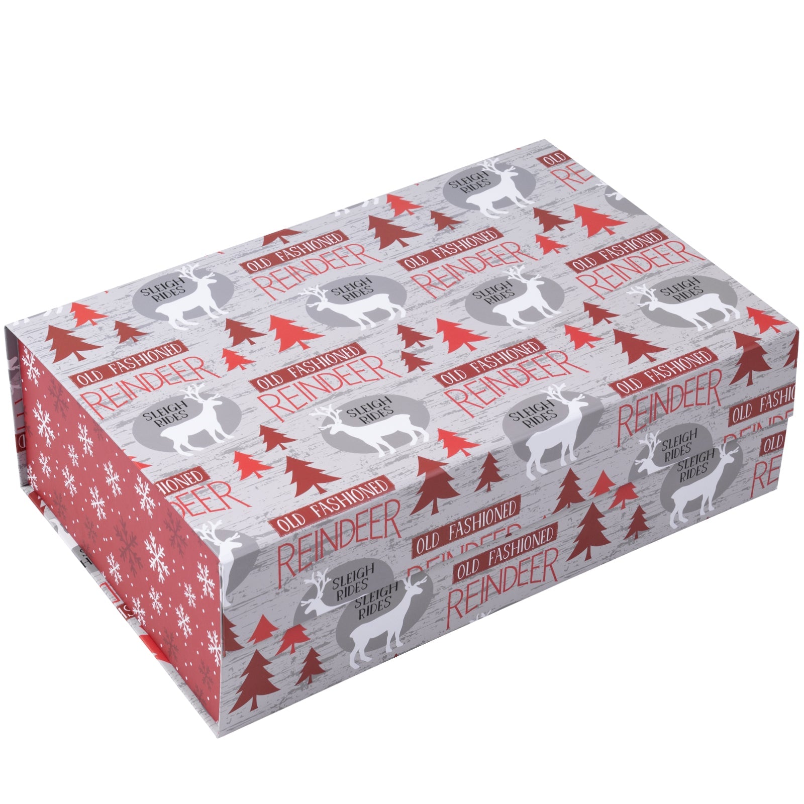 Foldable gift box with magnetic closure