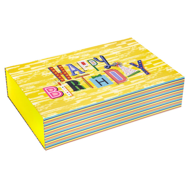 20.7x13.6x5 Inch Magnetic Closure Box Birthday Bright Color