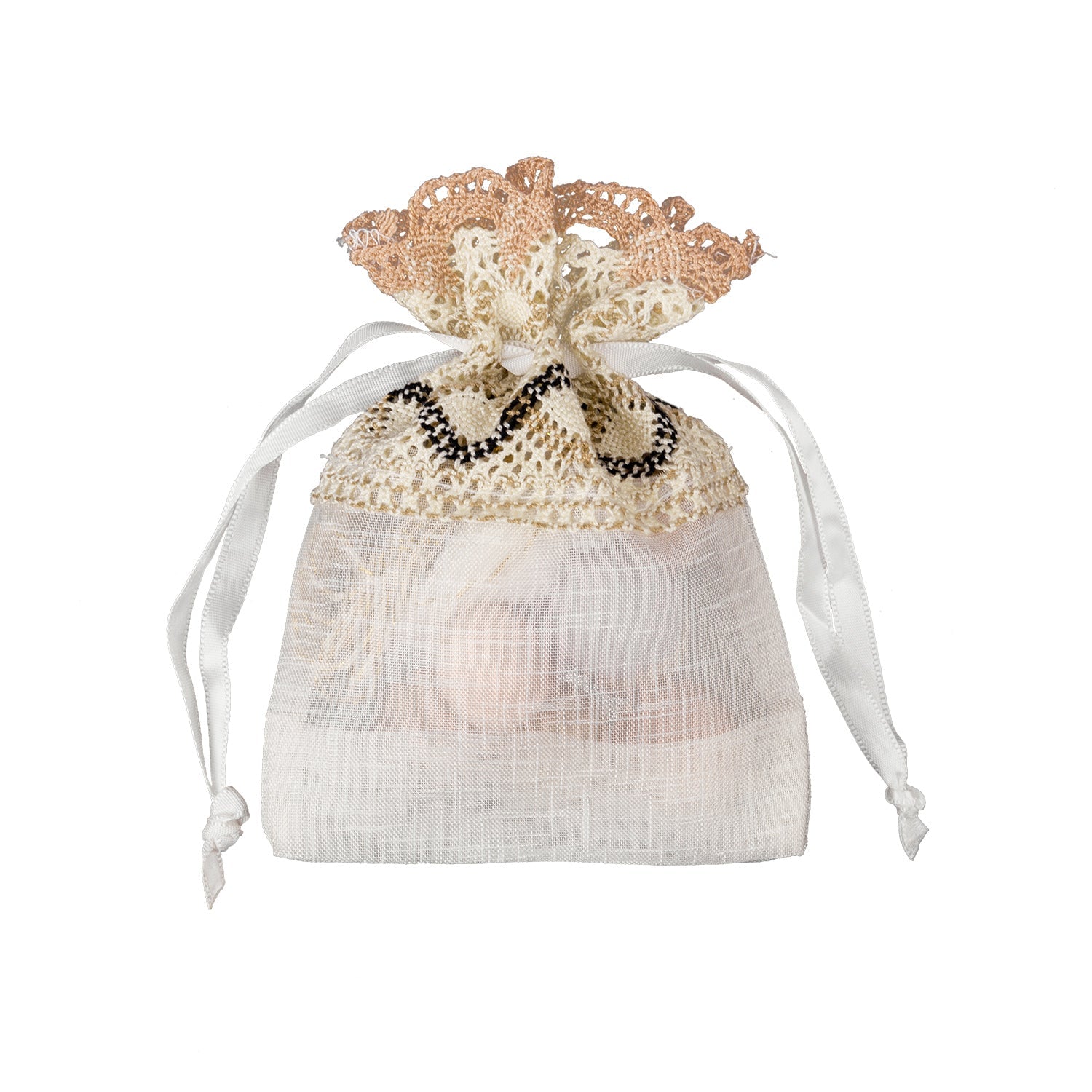 Lace Drawstring Gift Bag - 4 x 5.5 inch